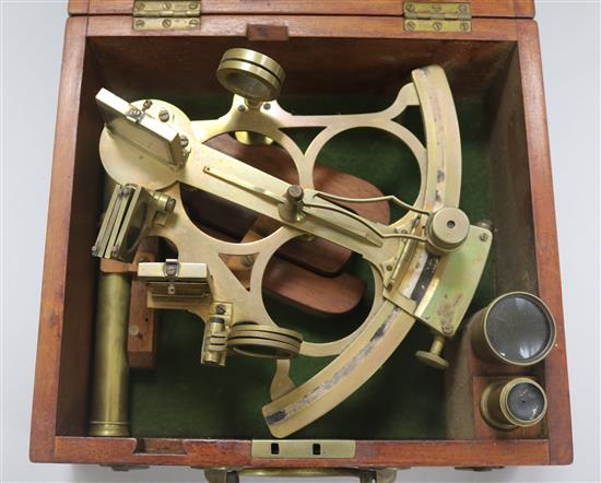 A Troughton Simms sextant, cased